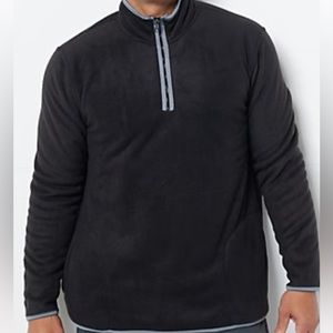 NWOT Cuddl Duds Men's Fleece Bonded Sherpa Half Zip Pullover